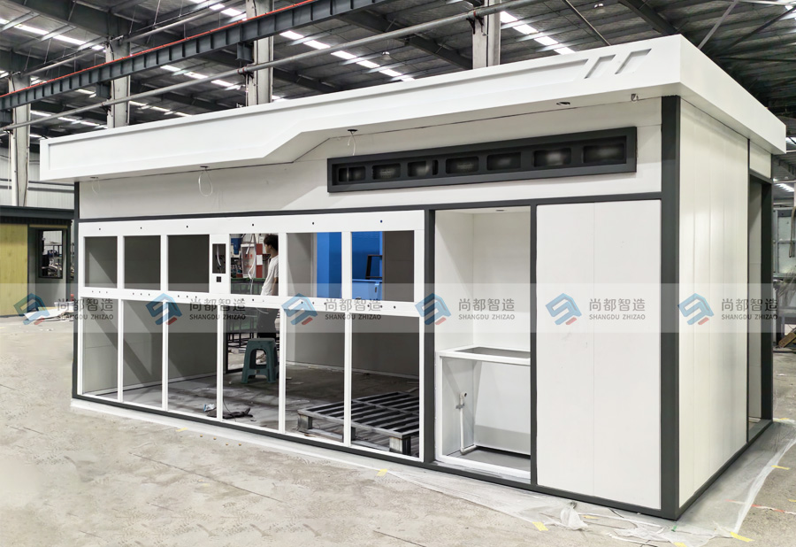 全过程可视化|模块化垃圾房墙板装配施工现场